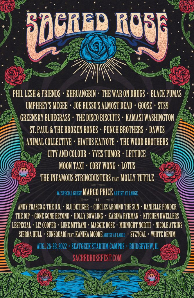 SACRED ROSE debuts in Chicago: Phil Lesh, Khruangbin, The War On Drugs, Black Pumas, Umphrey’s McGee & more
