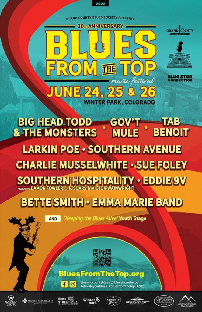 Grand County Blues Society Presents 20th Anniversary Blues From the Top Music Festival