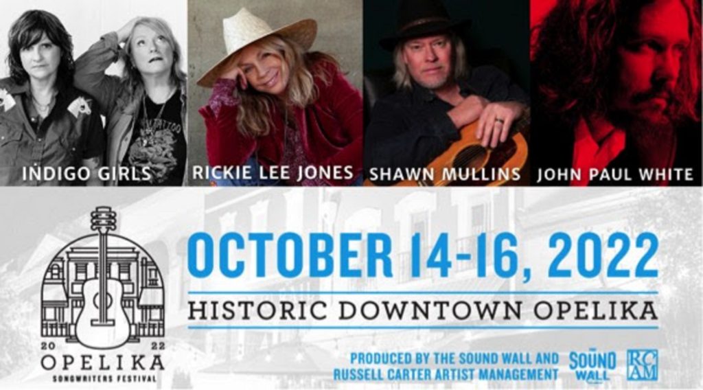 3rd Annual Opelika Songwriters Festival Announces Initial Lineup for 2022