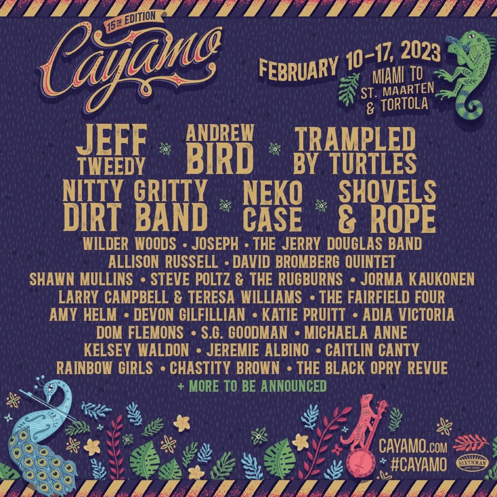 Sixthman announces Cayamo cruise ft: Jeff Tweedy, Andrew Bird, Neko Case, Allison Russell, and more