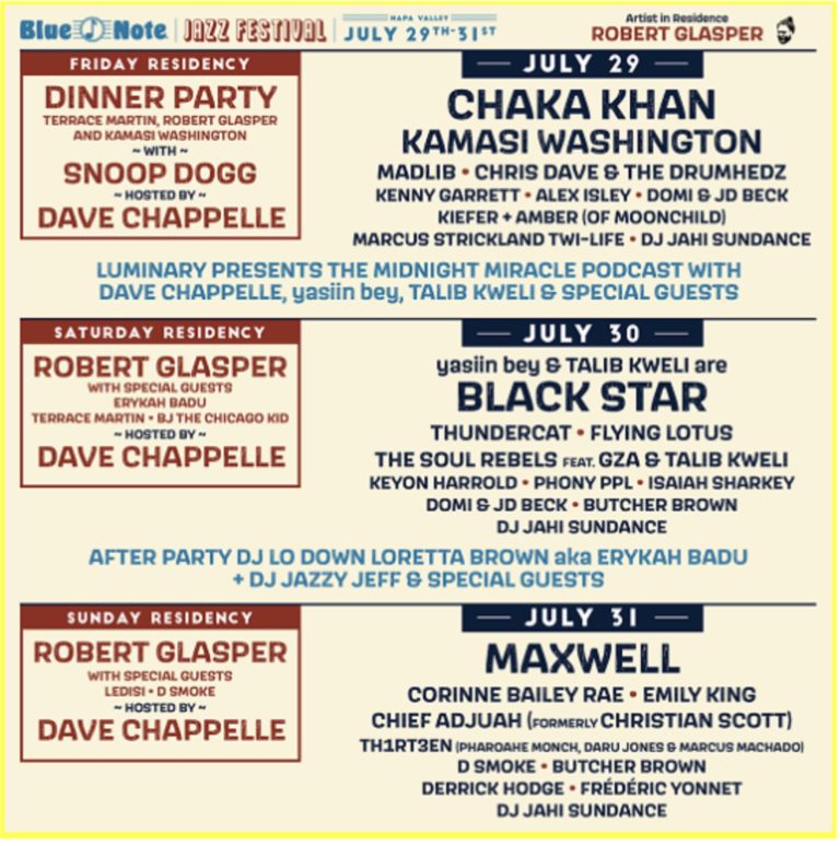 Blue Note Jazz Festival in Napa Valley & Luminary announce first-ever live recording of "The Midnight Miracle" podcast