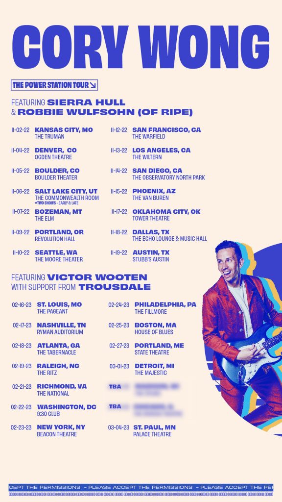 Cory Wong announces Power Station Tour