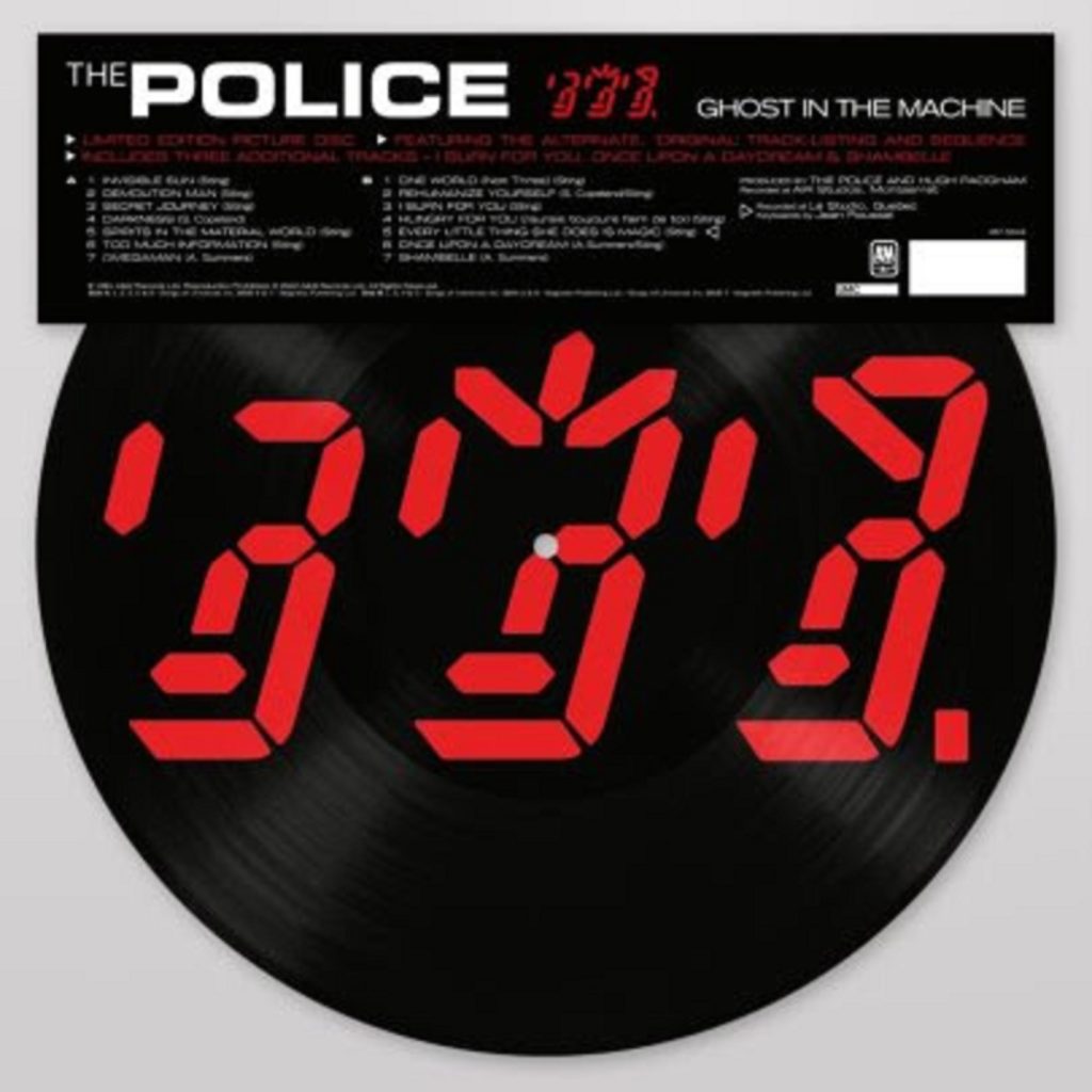 The Police 'Ghost In The Machine' Limited Edition Picture Disc LP Containing ‘Original’ Tracklisting – To be Released November 4