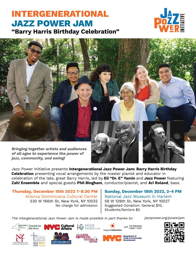 Celebrate Barry Harris with Jazz Power Initiative!