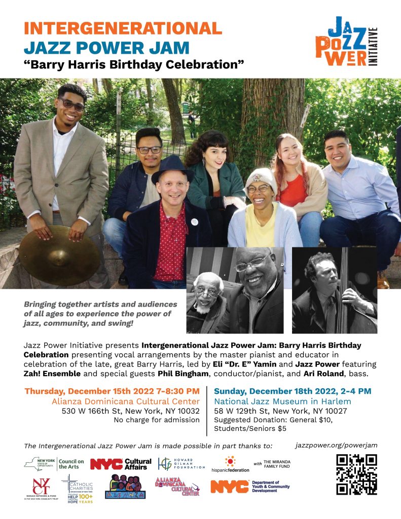Celebrate Barry Harris with Jazz Power Initiative!