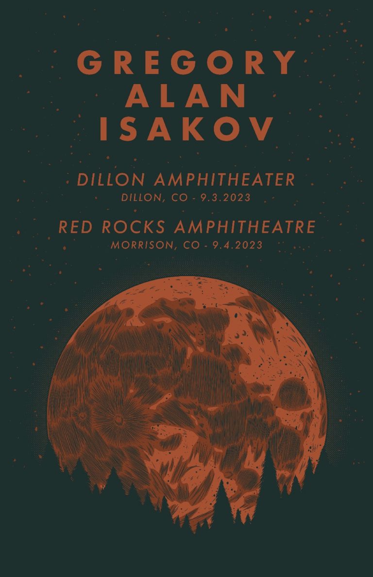 GREGORY ALAN ISAKOV – Dillon Amphitheater Sept 3, 2023 & Red Rocks Amphitheatre Sept 4, 2023