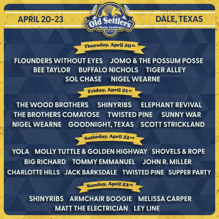 Old Settler's Music Festival announces phenomenal lineup and tickets on sale for 36th annual event, April 20-23