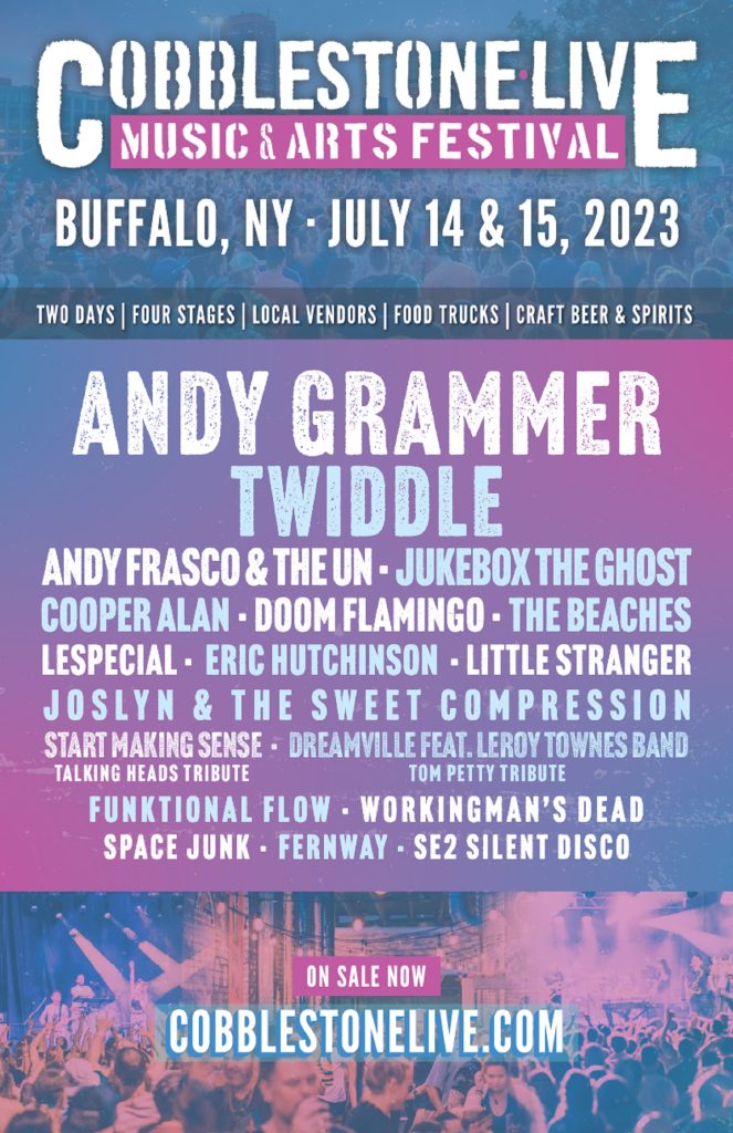 COBBLESTONE LIVE MUSIC & ARTS FESTIVAL Announces 2023 Lineup: ANDY GRAMMER, TWIDDLE, ANDY FRASCO & THE U.N., and more
