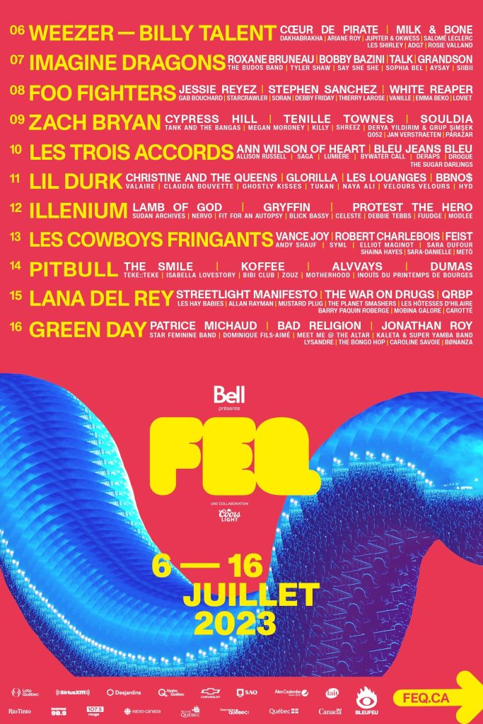 Foo Fighters, Lana Del Rey, Green Day, Zach Bryan & Others to Headline Festival D'éte de Québec