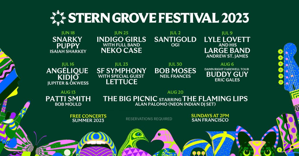 STERN GROVE FESTIVAL ANNOUNCES 2023 MUSIC LINEUP