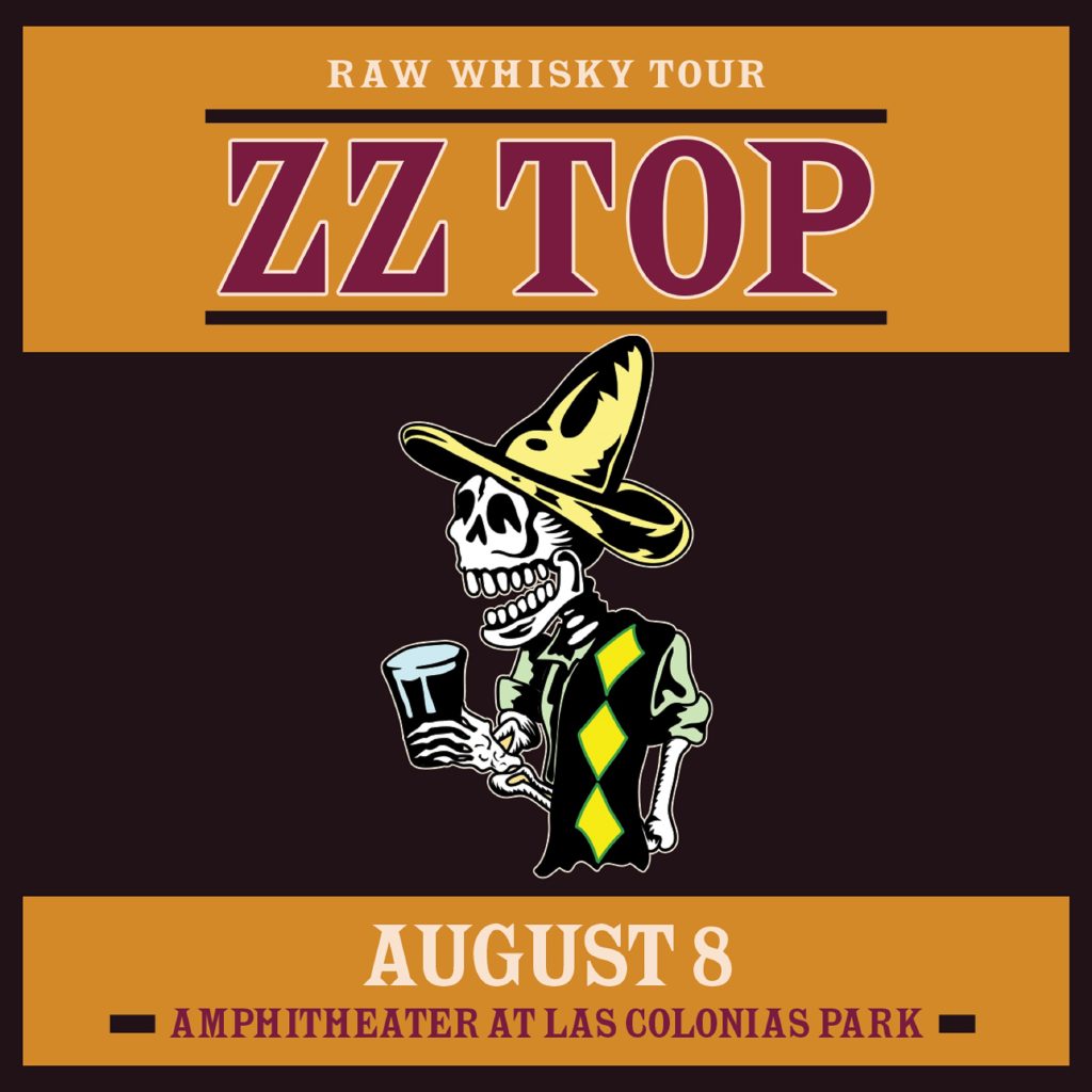 ZZ TOP Announce show at Amphitheater at Las Colonias Park – August 8, 2023