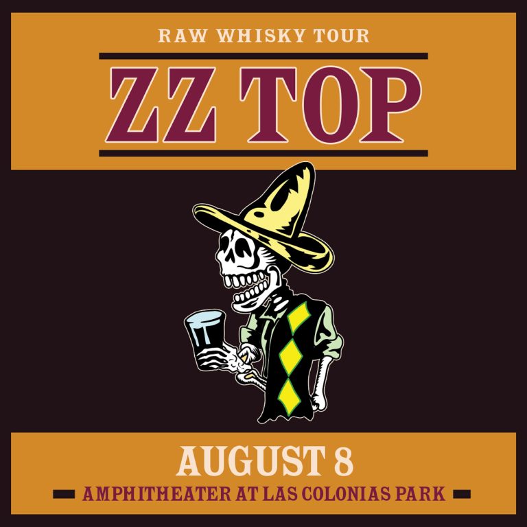ZZ TOP Announce show at Amphitheater at Las Colonias Park – August 8, 2023