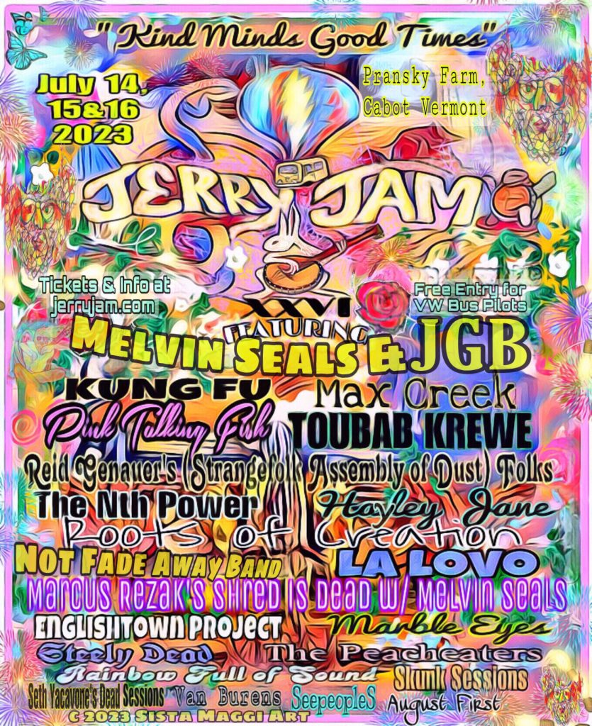 Jerry Jam 26 announces Line Up ft. Melvin Seals, Max Creek, Kung Fu, Pink Talking Fish, Toubab Krewe, Reid Genauer