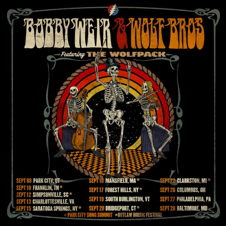 Bobby Weir & Wolf Bros confirm September tour dates, joining Willie Nelson's Outlaw Music Festival for seven shows