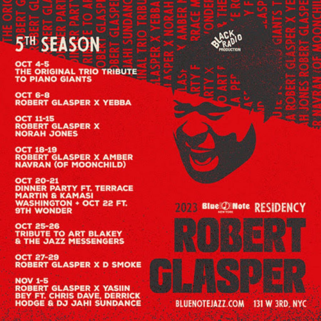 Blue Note Jazz Club Presents Robert Glasper's Fifth Annual "Robtober" Residency This Oct/Nov