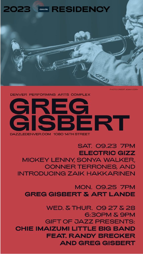 Dazzle is thrilled to announce its first 2023 Dazzle Residency with Greg Gisbert from September 23 – 28