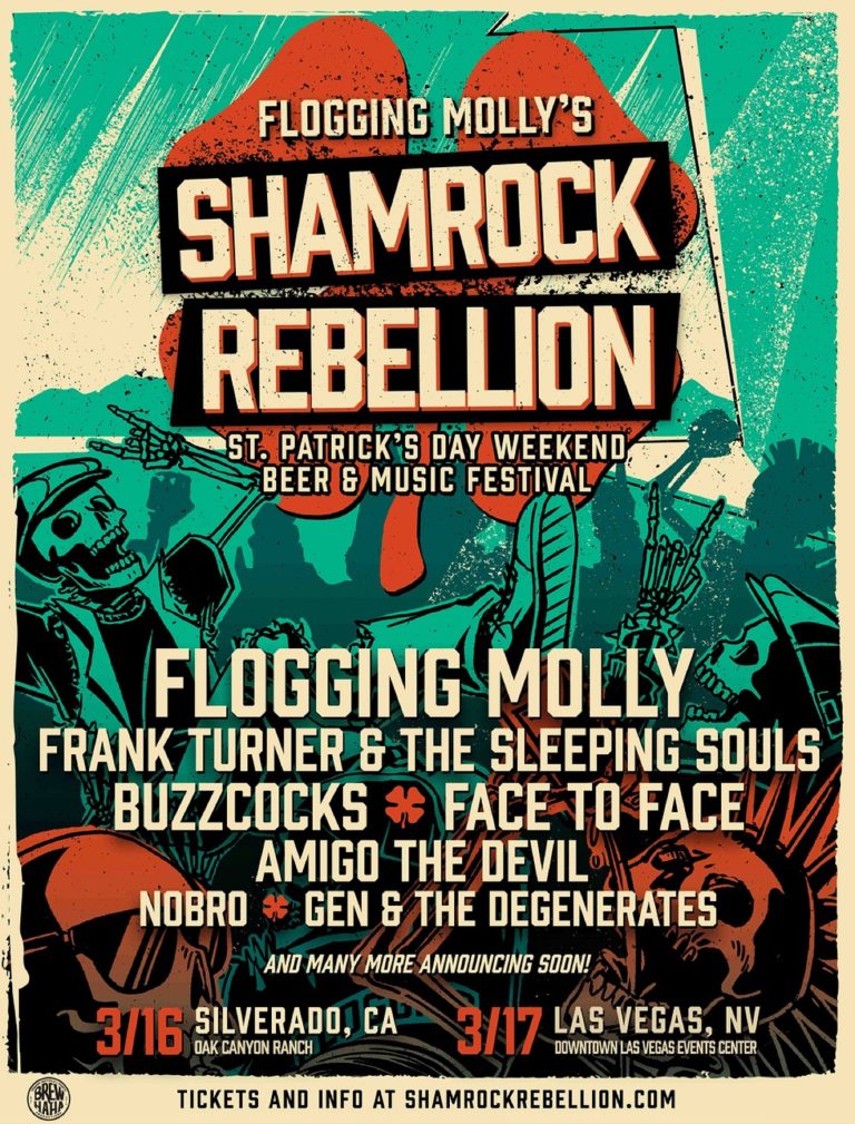 Flogging Molly’s Shamrock Rebellion – St. Patrick’s Day Weekend Events In Southern CA & Las Vegas