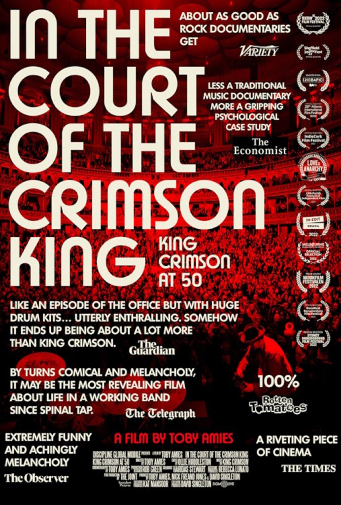 King Crimson’s “In The Court Of The Crimson King – King Crimson At 50” Documentary By Toby Amies Coming To Select US Theaters Opening November 3rd