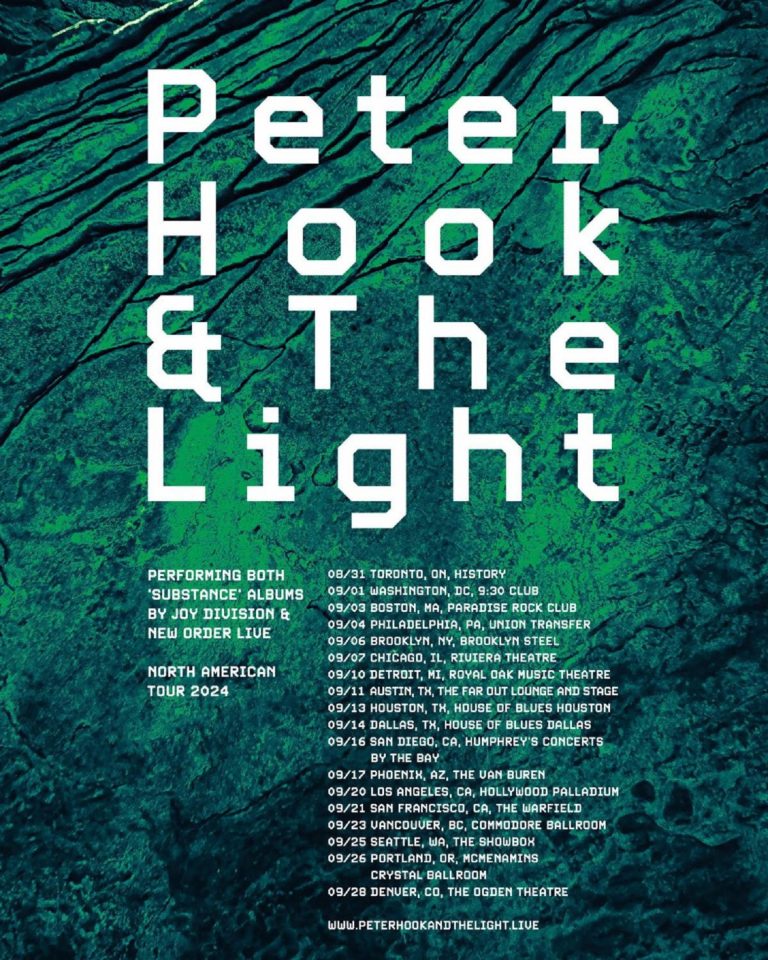 PETER HOOK & THE LIGHT Announce 2024 North American Tour