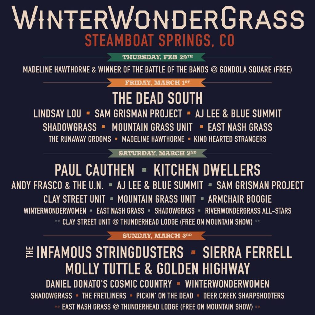 WinterWonderGrass Steamboat unveils daily schedules, plus Taste of WonderGrass announced