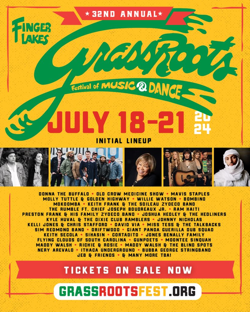 32nd Annual Finger Lakes GrassRoots Festival Lineup Announced