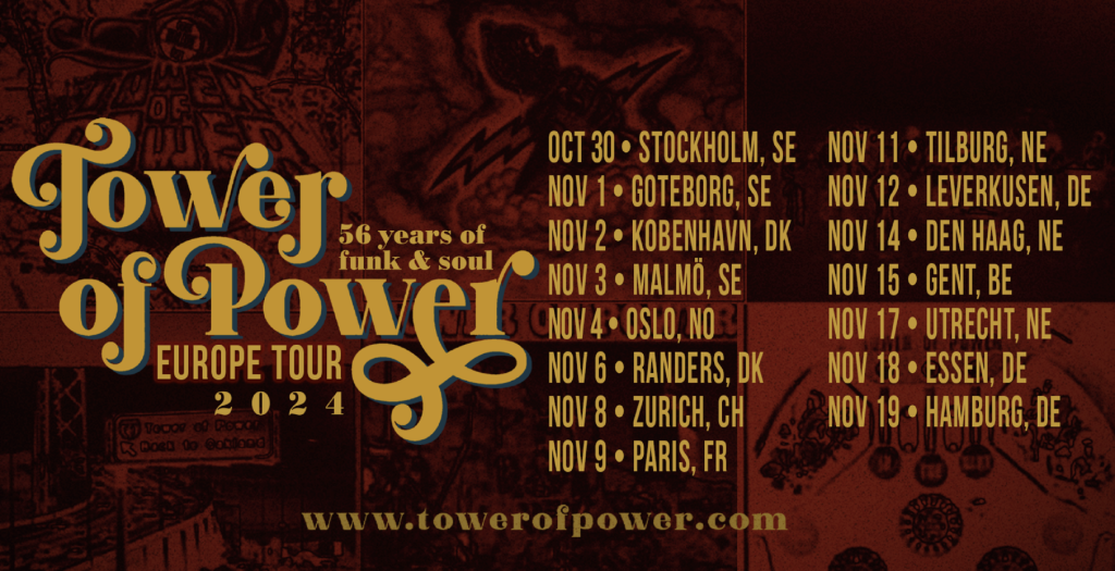 Tower of Power Expands 56th Anniversary Tour to Europe, Announces New Lead Singer