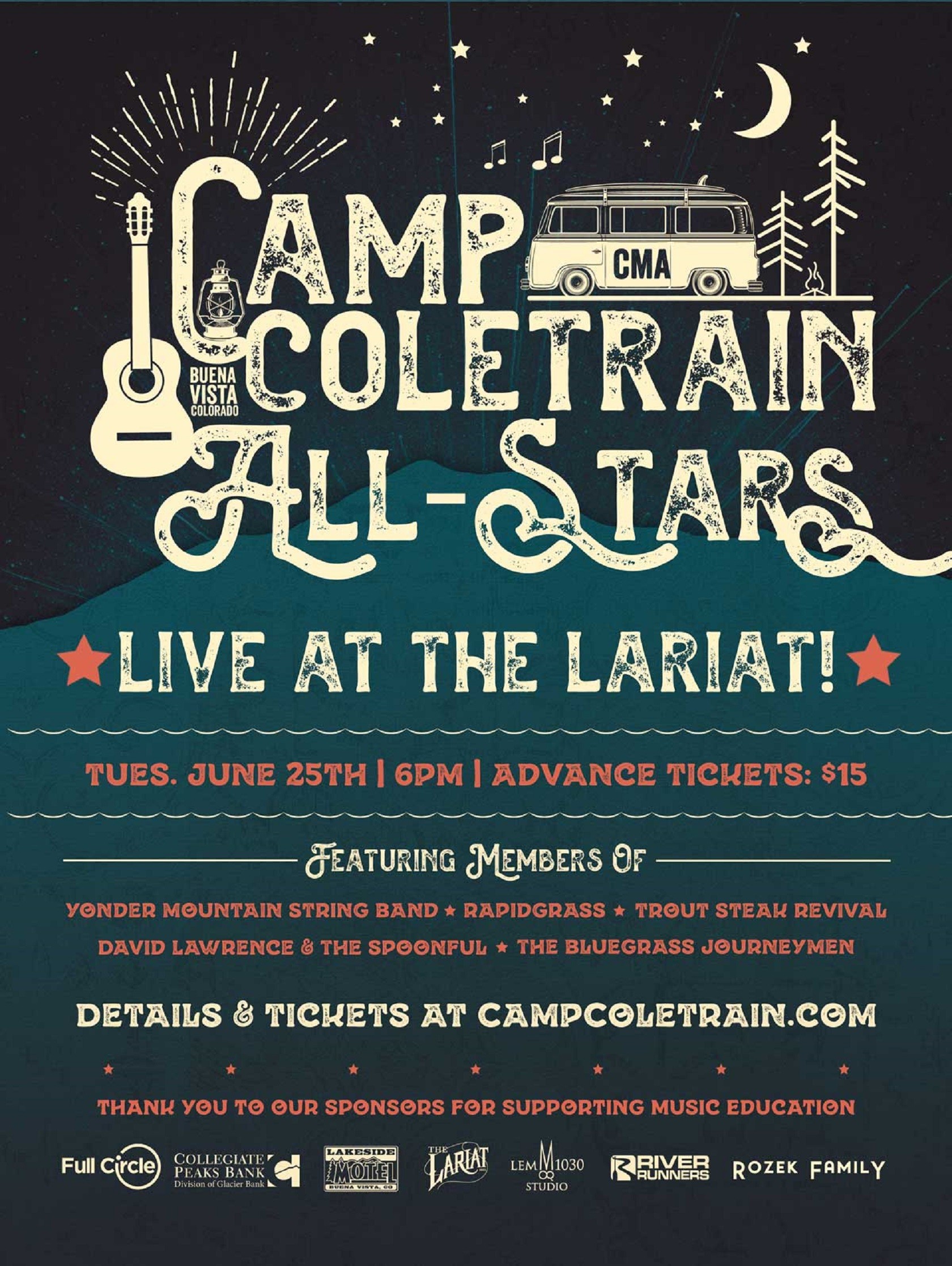 Camp Coletrain Jam & All-Star Concert at The Lariat in Buena Vista, CO