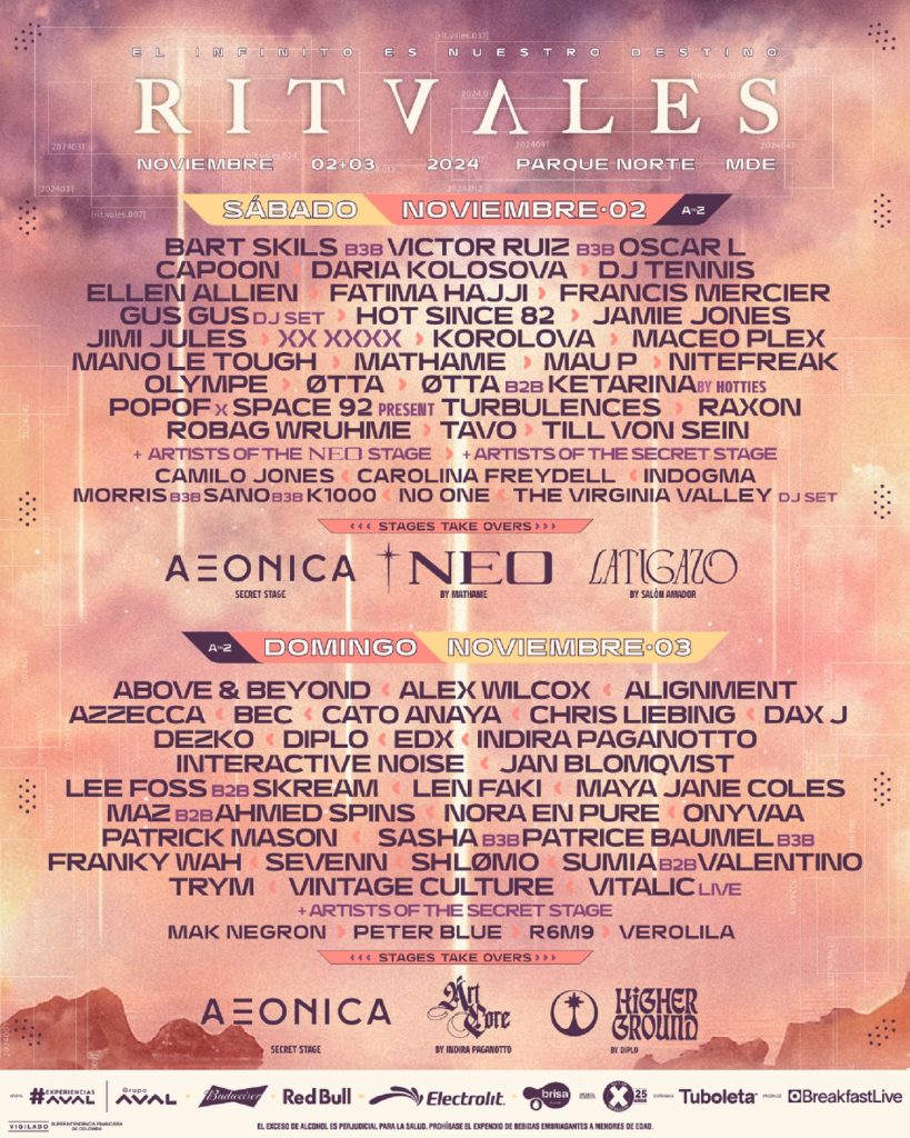 RITVALES FESTIVAL ANNOUNCES DAILY LINEUP FOR 2024 EDITION