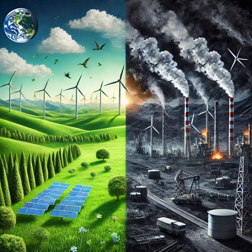 Climate at the Crossroads: Harris's Green Future vs. Trump's Fossil Fuel Legacy