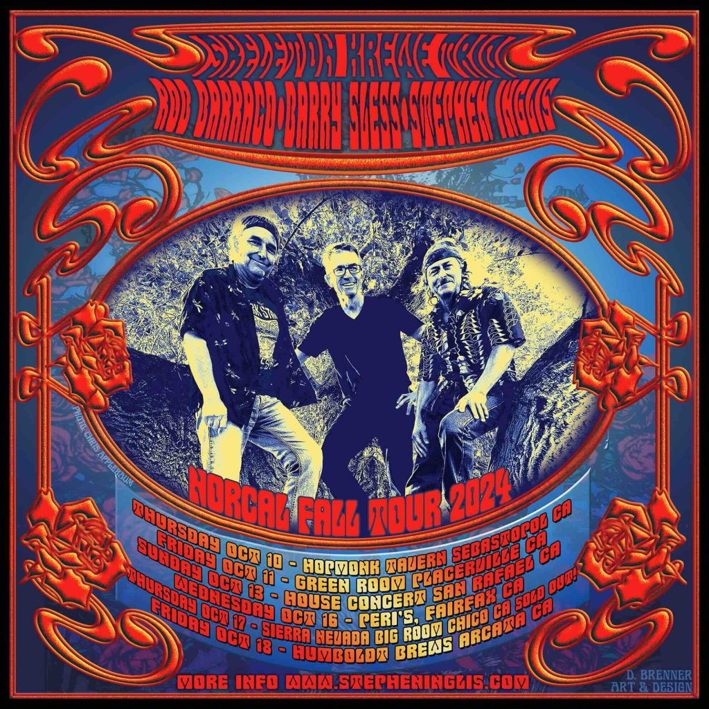 Bay Area Fall Tour Dates for Skeleton Krewe Trio Featuring Stephen Inglis, Barry Sless & Rob Barraco