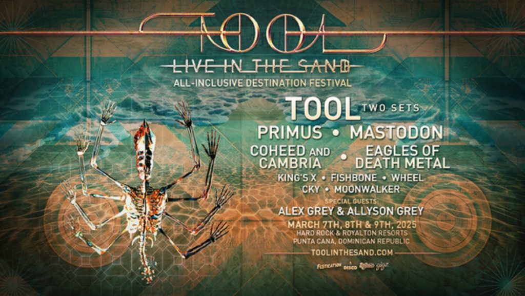 Festication & TOOL Unveil First-Ever 'TOOL LIVE IN THE SAND' Destination Festival +Primus, Mastodon + more