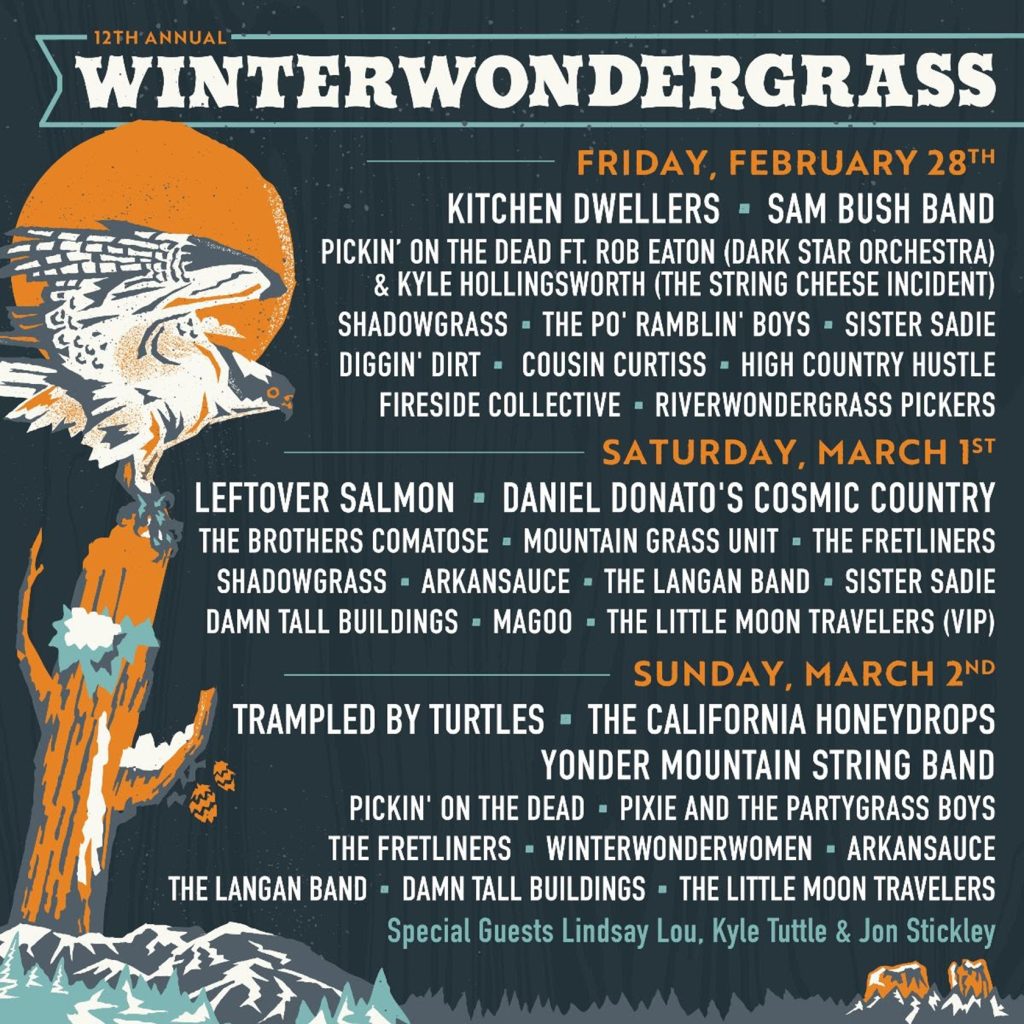 WINTERWONDERGRASS COLORADO UNVEILS DAILY LINEUPS FOR 12TH ANNUAL FESTIVAL