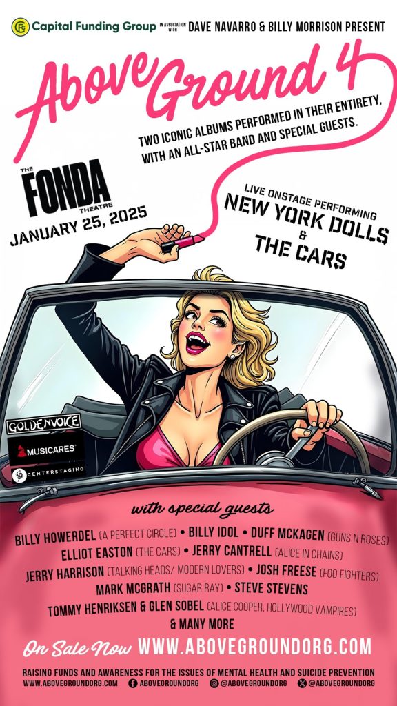 DAVE NAVARRO & BILLY MORRISON Announce First Round of Guests for "Above Ground" Benefit Concert