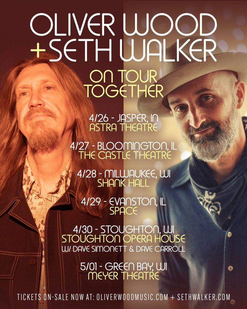 Oliver Wood & Seth Walker Announce Six Shows Together In Midwest This Spring
