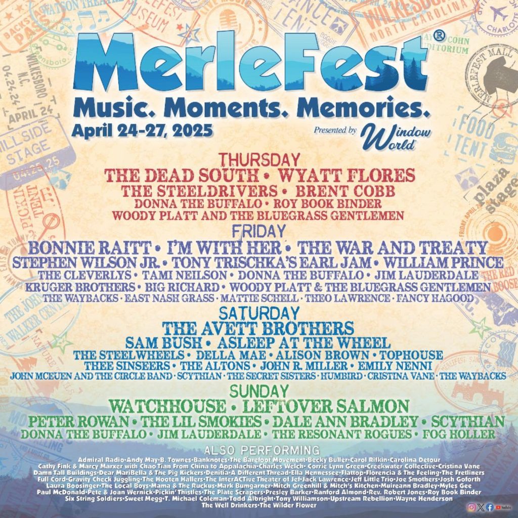 MerleFest Shares Finalists for the 10th Annual Band Competition, Adds Carolina Detour, Wilder Flower, and more to 2025 Lineup