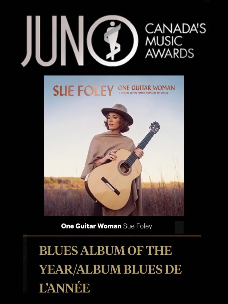 SUE FOLEY RECEIVES 2025 ﻿JUNO AWARD NOMINATION FOR BLUES ALBUM OF THE YEAR
