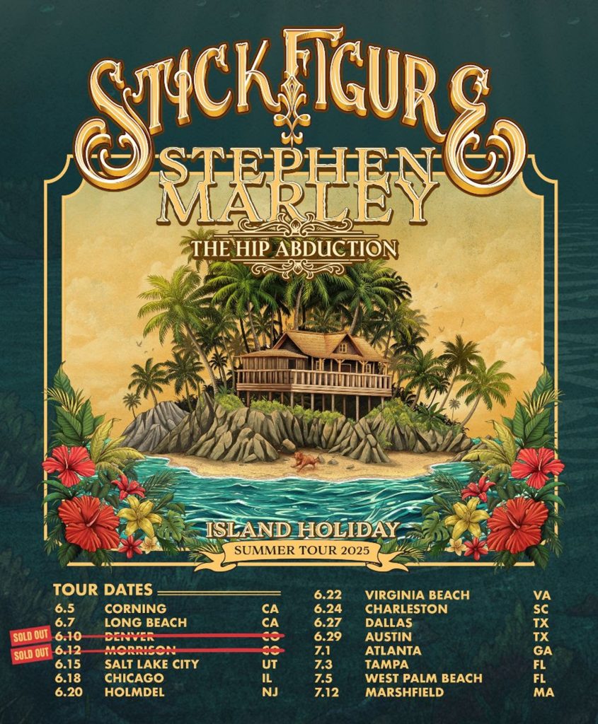 Stick Figure Announces Island Holiday Summer Tour 2025 with Stephen Marley & The Hip Abduction