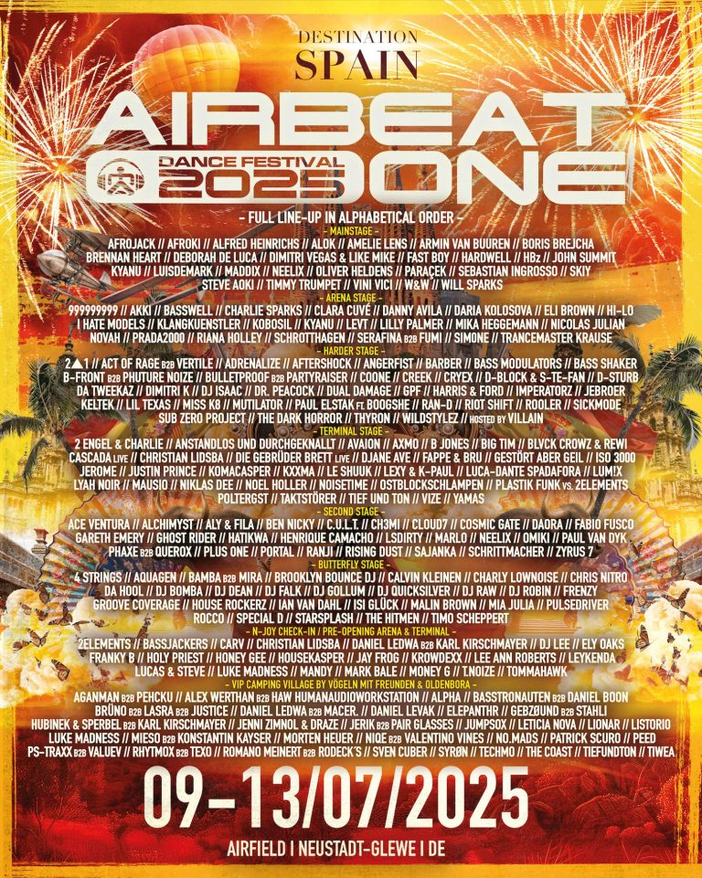 Olé – AIRBEAT ONE Festival 2025 Announces Final Line-Up with Over 250 Artists