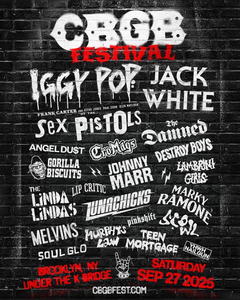 CBGB Festival Announced with Iggy Pop, Jack White, Sex Pistols & more