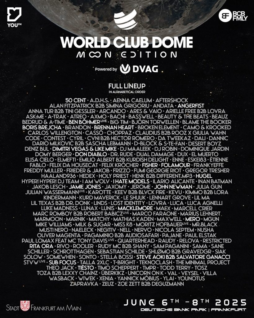 BigCityBeats WORLD CLUB DOME Moon Edition Unveils Stellar 2025 Lineup