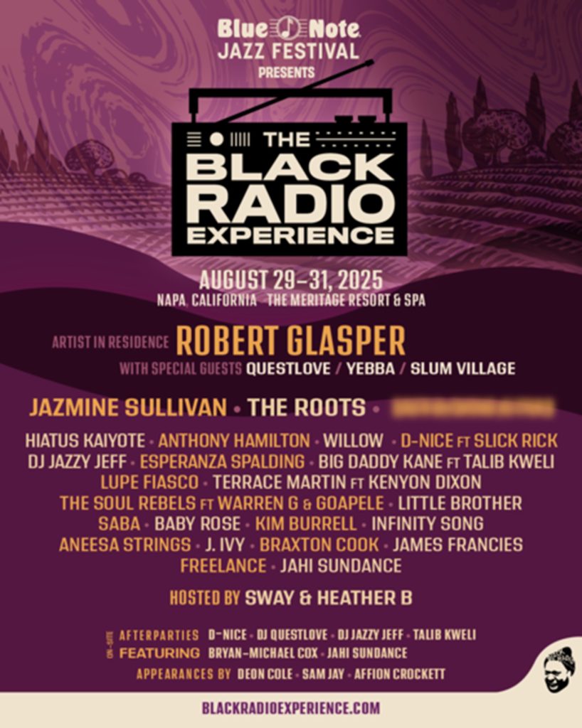 2025 BLUE NOTE JAZZ FESTIVAL AND ROBERT GLASPER’S BLACK RADIO EXPERIENCE UNVEILS LINEUP