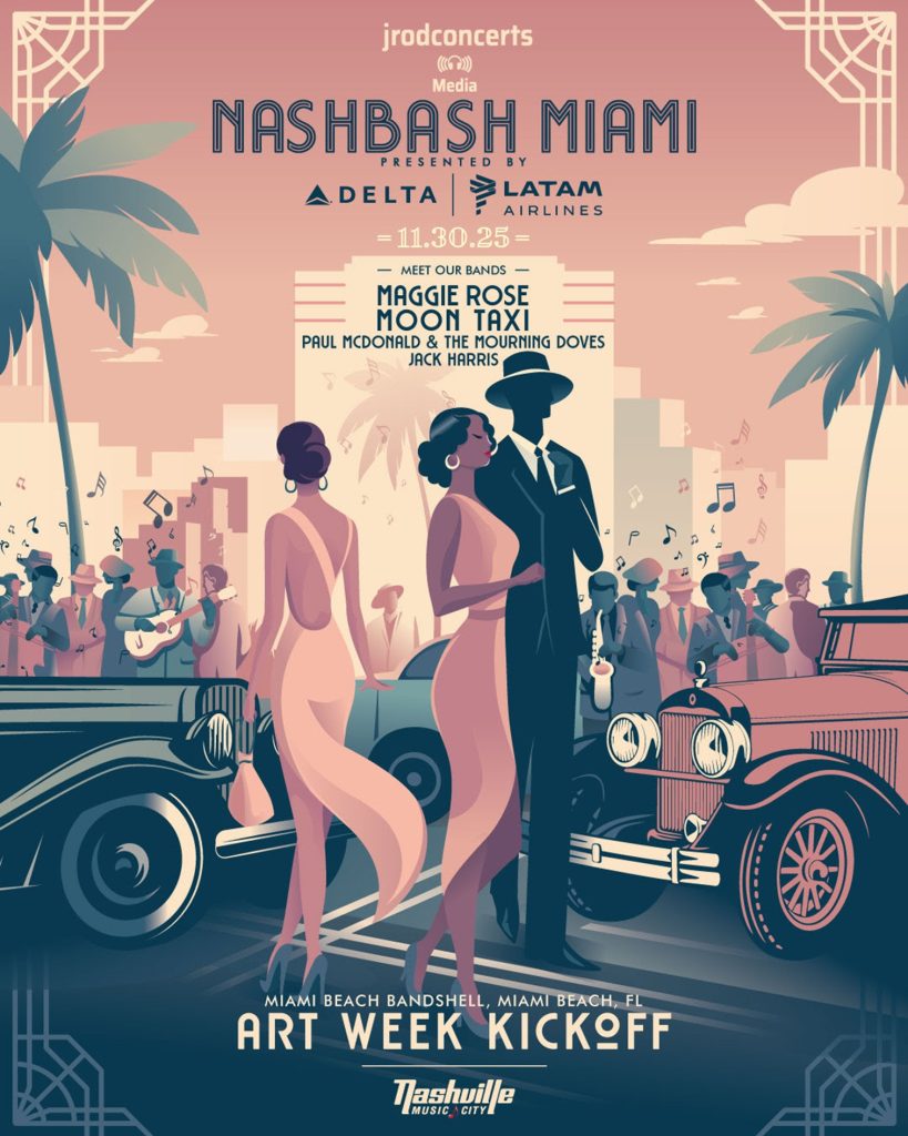 The inaugural Nashbash Miami Artweek Kickoff 2025 – Featuring music from Moon Taxi, Maggie Rose, Paul McDonald and Jack Harris