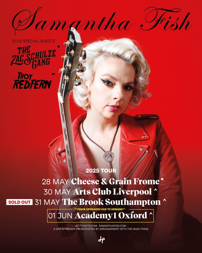 Samantha Fish confirms Troy Redfern as special guest at her Liverpool, Southampton and Oxford shows