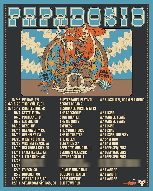 Papadosio Fall Tour Dates