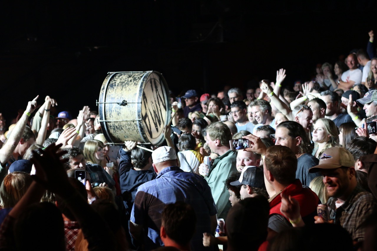 Cody's drum makes its way into the crowd