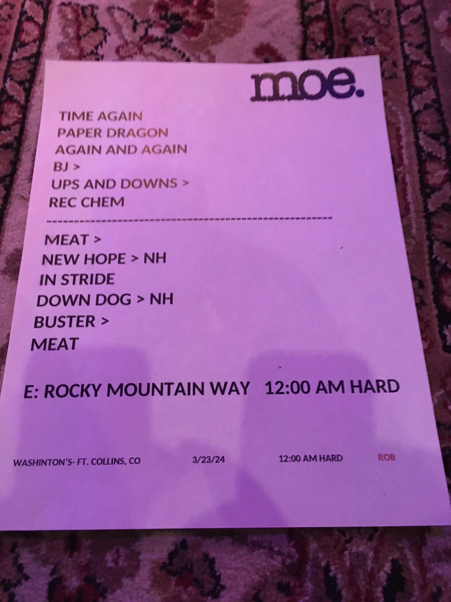 moe. set list - 3/23/2024