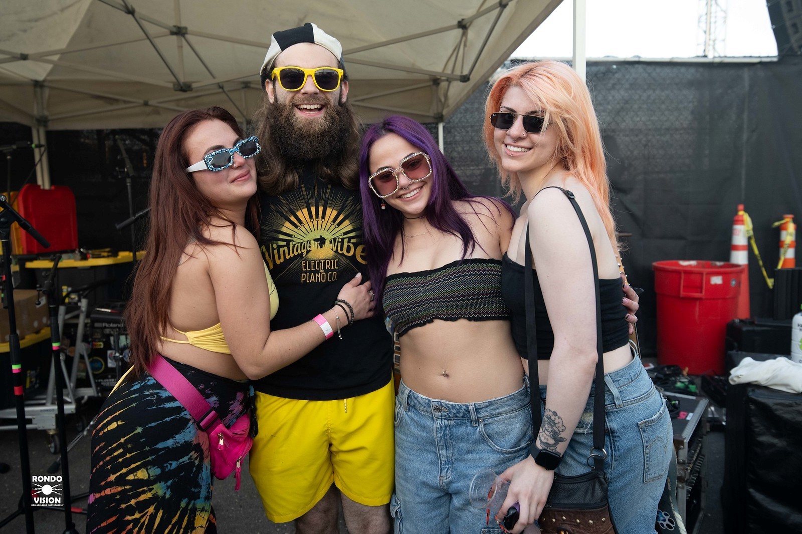 Keyboardist Jeremy Kaplan with family members (Photo by Ron Adelberg)