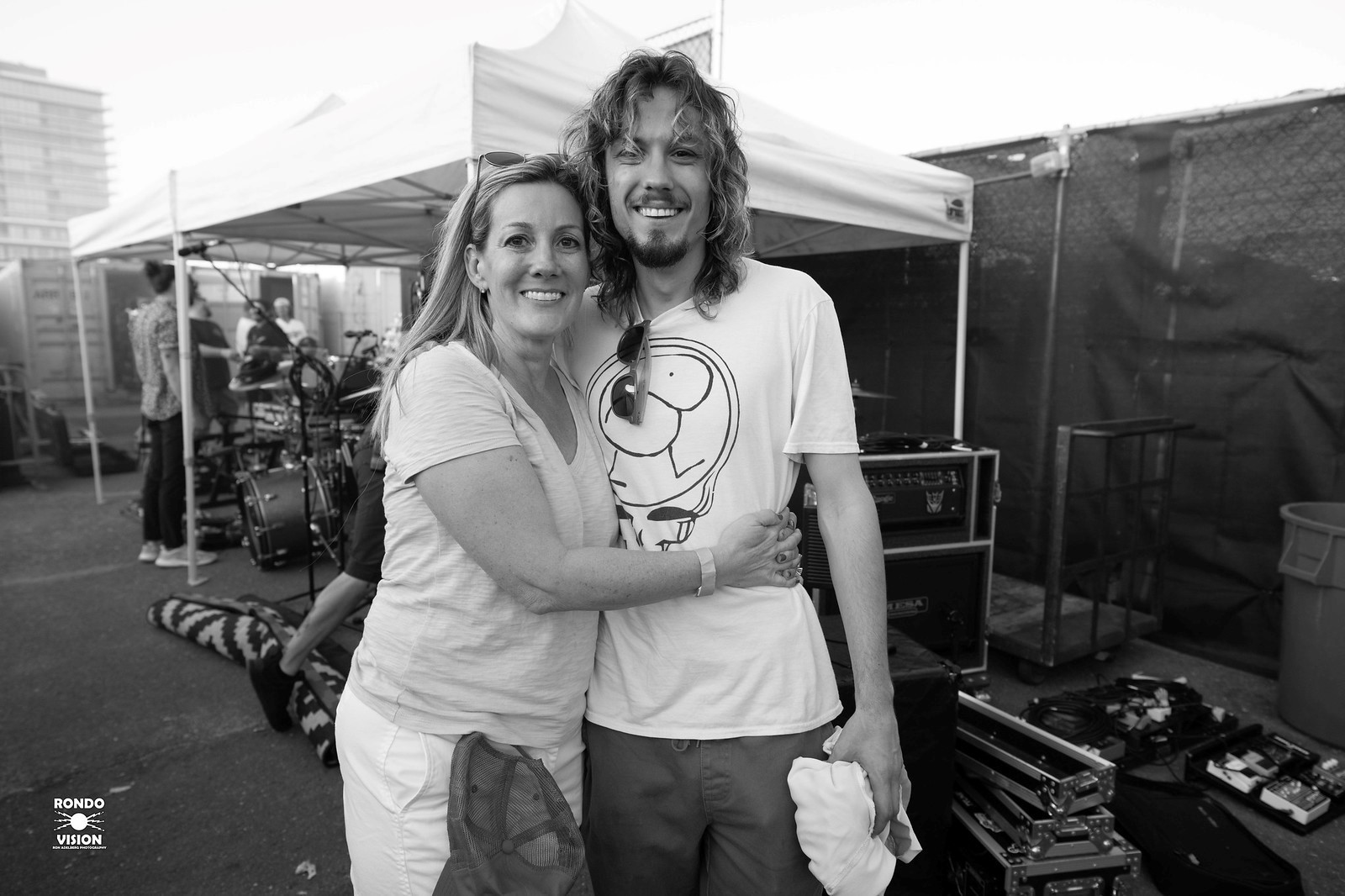 Guitarist Brian Murray and his mother (Photo by Ron Adelberg)