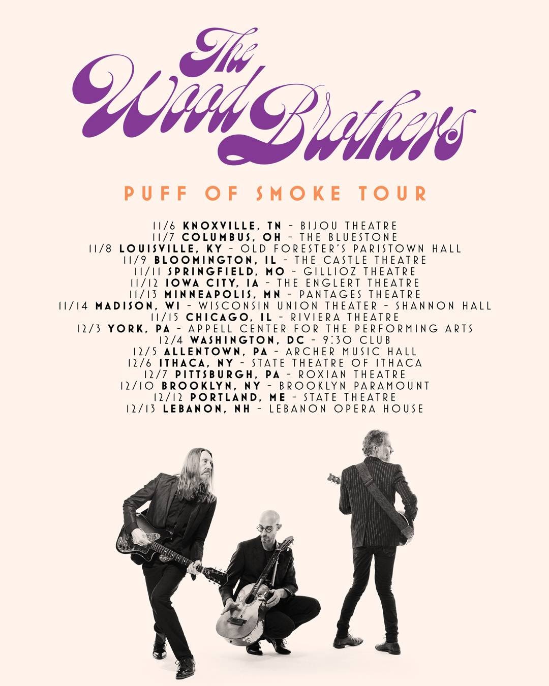 The Wood Brothers​ ​Fall 2025 Tour Dates  ​