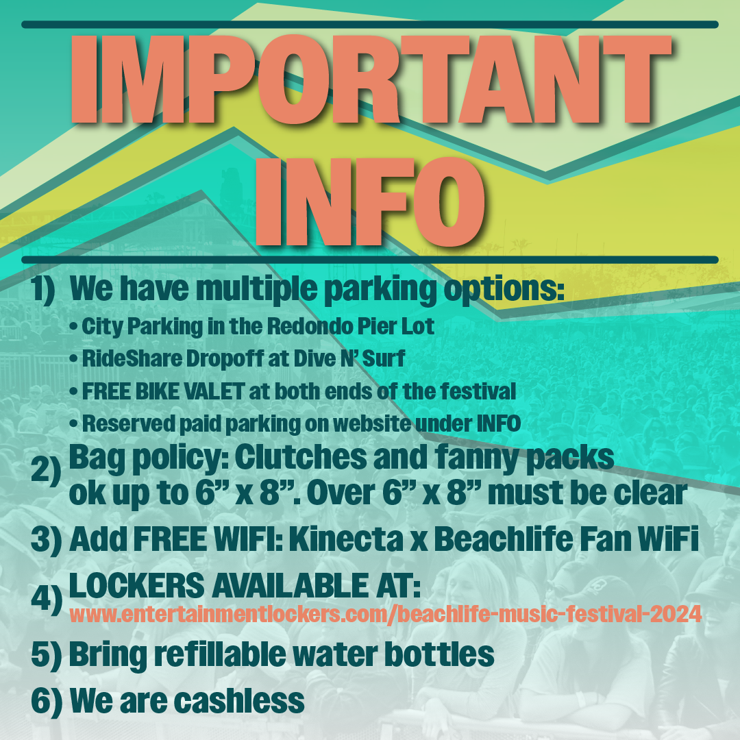 BEACHLIFE FESTIVAL 2024 KNOW BEFORE YOU GO